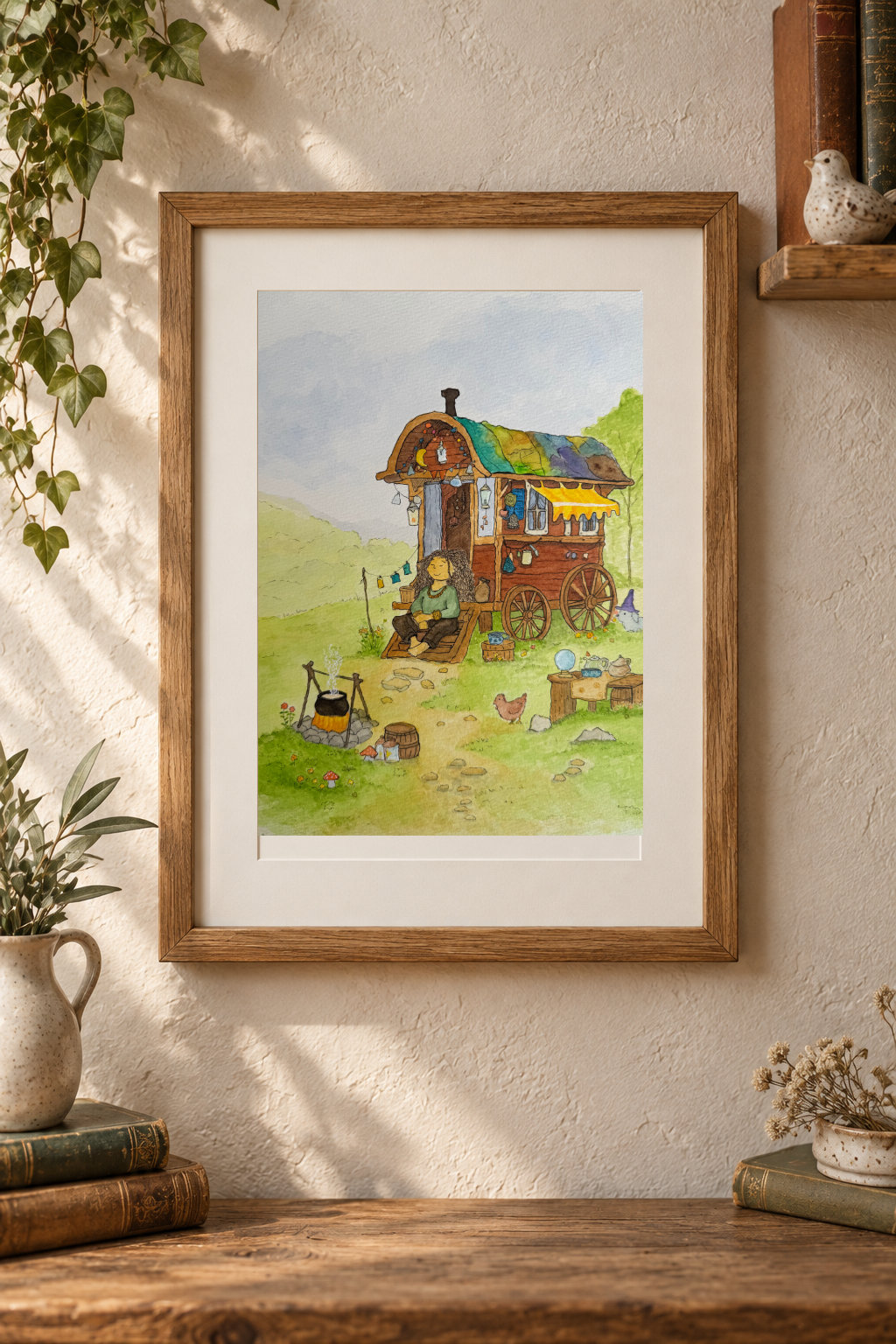Quirky Vardo Caravan Watercolor Wall Art – Vagabond and Caravan - Image 5